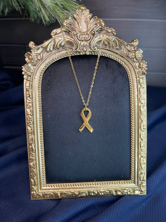Awareness Ribbon Pendant Necklace