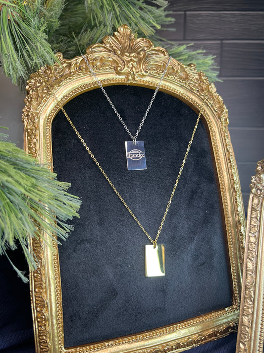 Medium Rectangle Pendant Necklace