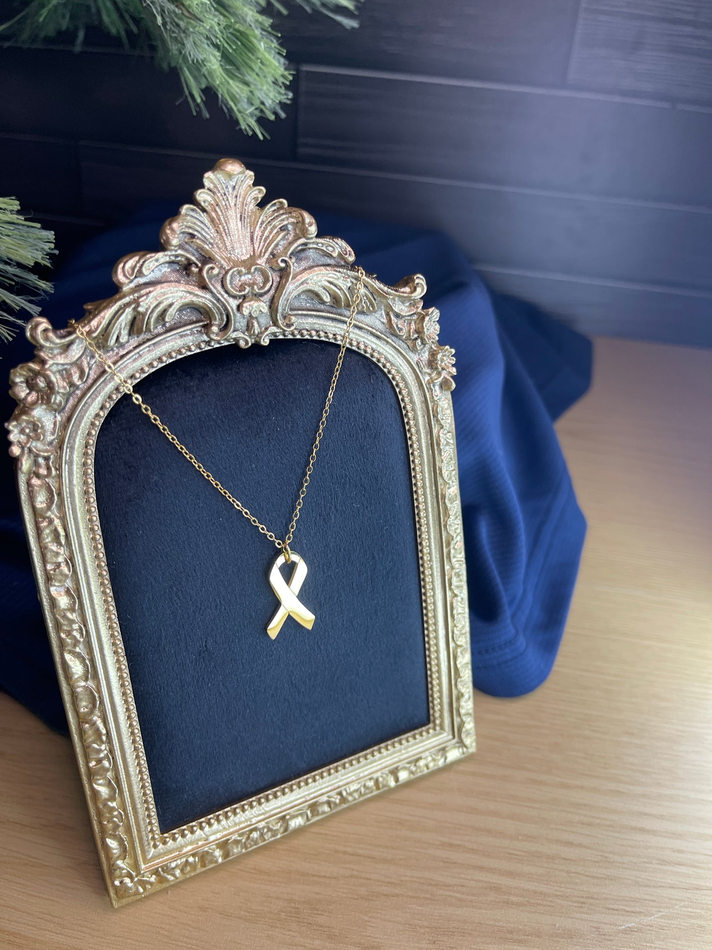 Awareness Ribbon Pendant Necklace