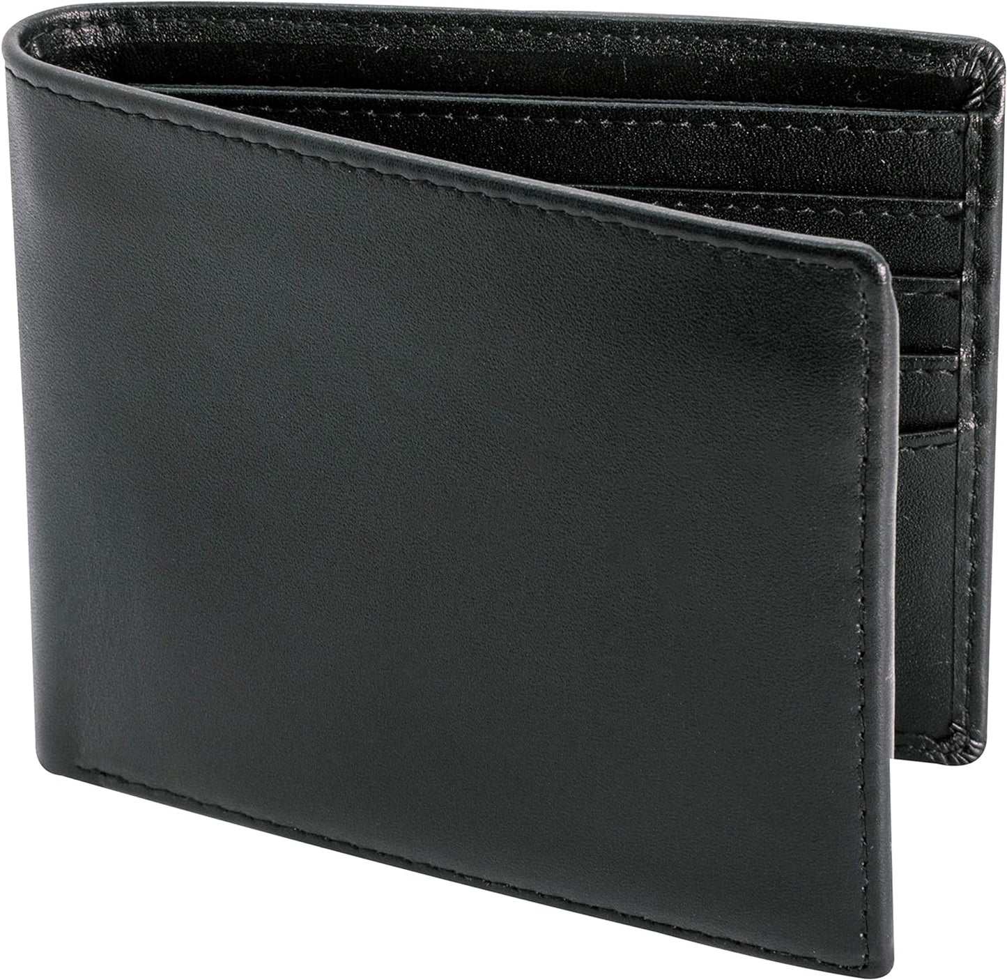 Personalized Leather Bifold Wallet for Men | Laser Engraved | RFID Blocking | Top Grain Argentine Leather | Custom Groomsmen & Gift-Ready