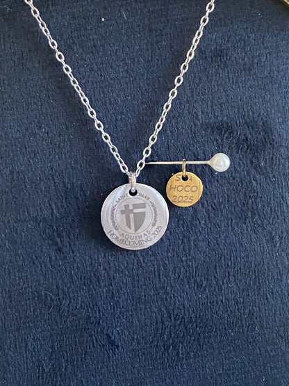 15mm Round Pendant Necklace