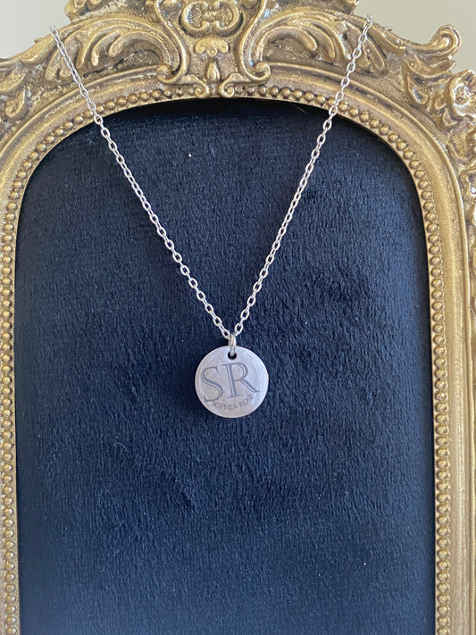 15mm Round Pendant Necklace