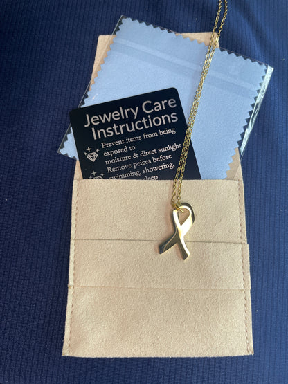 Awareness Ribbon Pendant Necklace
