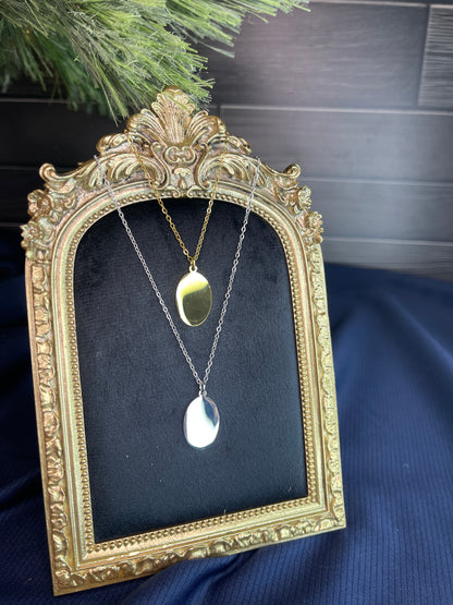 Oval Pendant Necklace