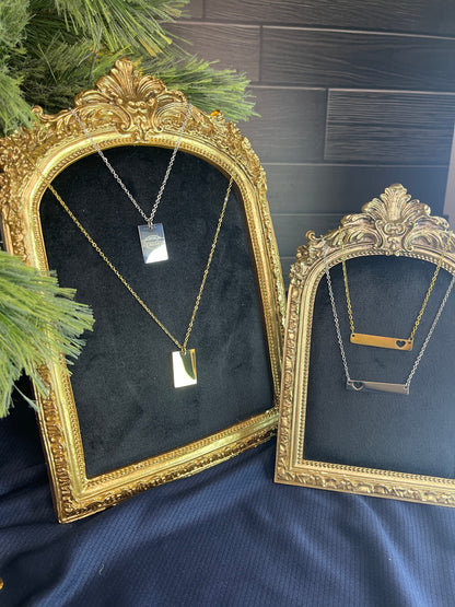 Medium Rectangle Pendant Necklace