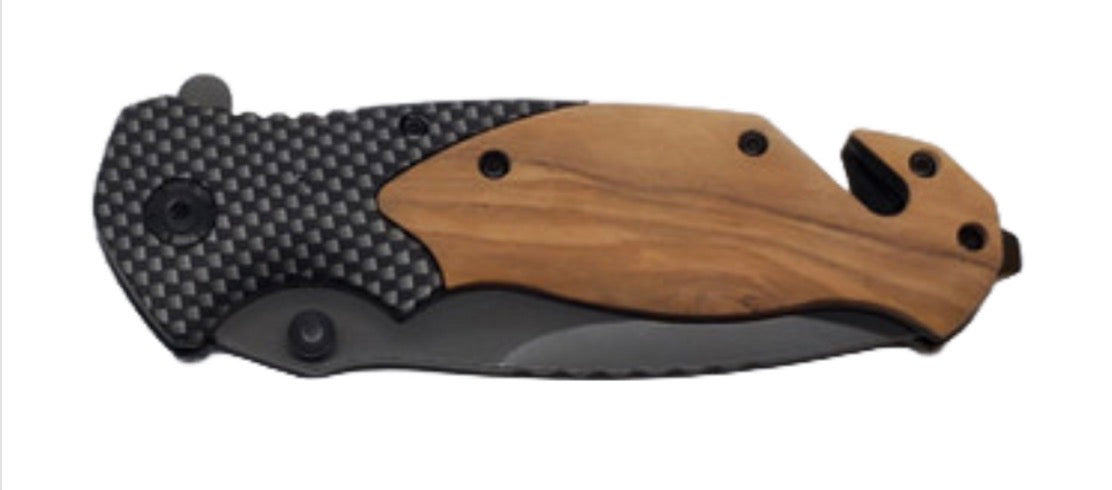 Custom Engraved Wood Handle Pocket Knife