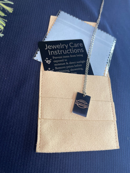 Medium Rectangle Pendant Necklace