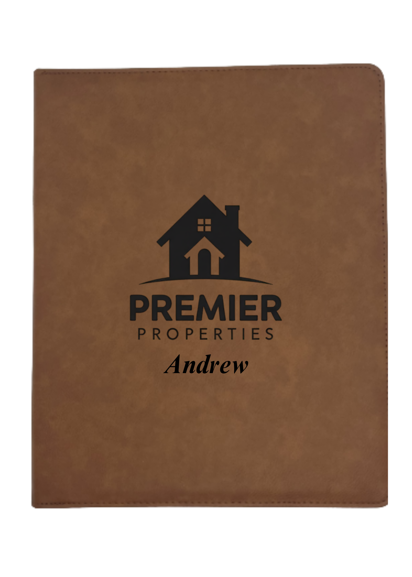 Leatherette Zippered Portfolio with Replaceable Paper Pad