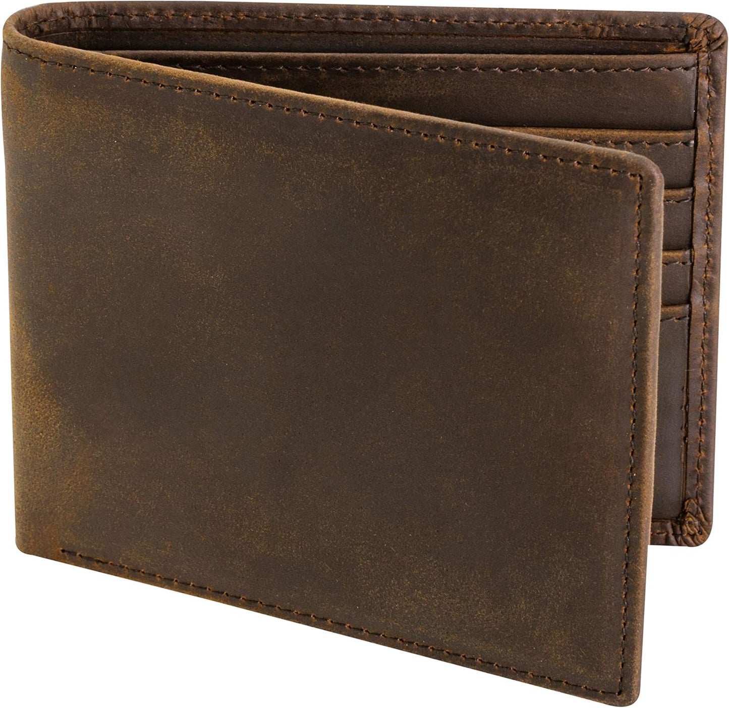 Personalized Leather Bifold Wallet for Men | Laser Engraved | RFID Blocking | Top Grain Argentine Leather | Custom Groomsmen & Gift-Ready