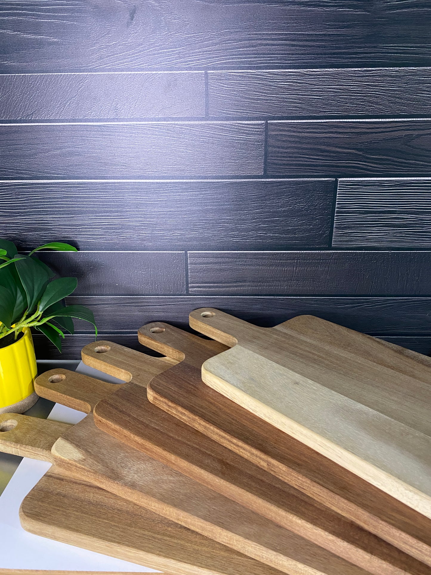 Long Acacia Charcuterie & Cutting Board with Handle