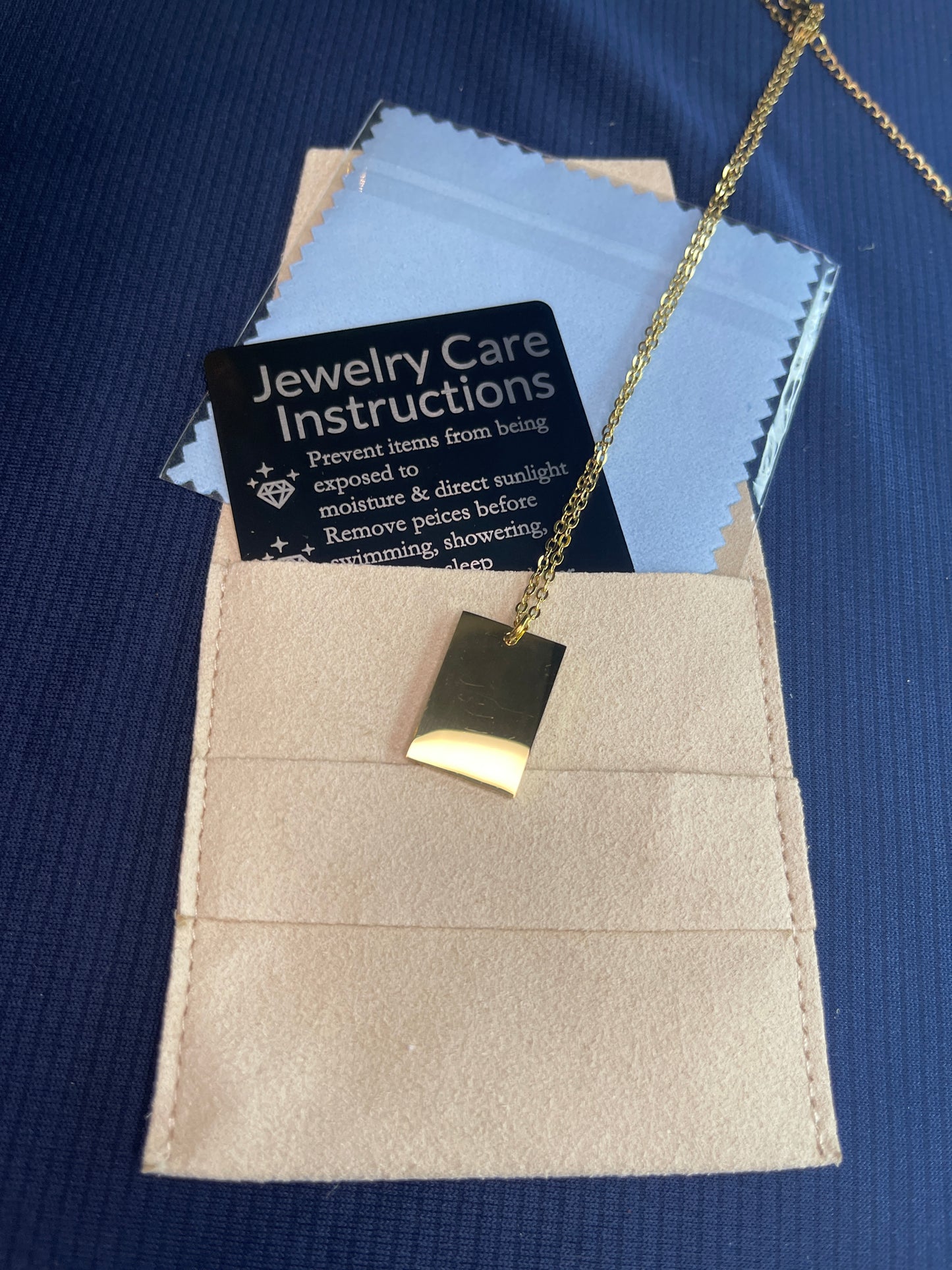 Medium Rectangle Pendant Necklace