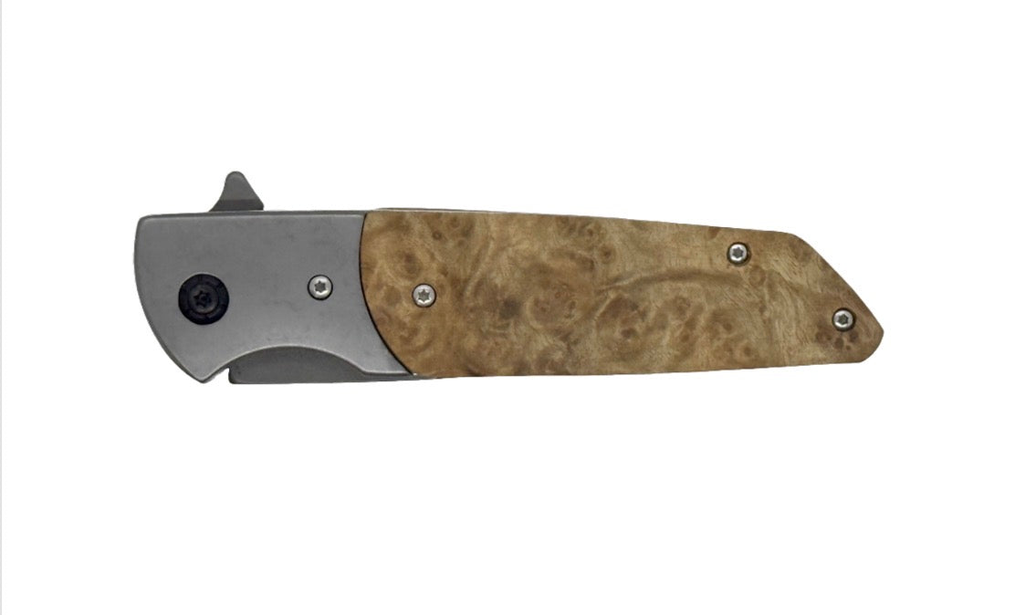 Custom Engraved Wood Handle Pocket Knife
