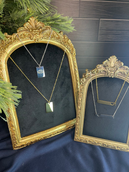 Medium Rectangle Pendant Necklace