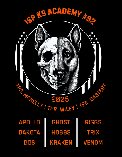 Illinois State Police K9 Academy – 92nd Class Commemorative Edition (Dry Fit Performance T-Shirt)